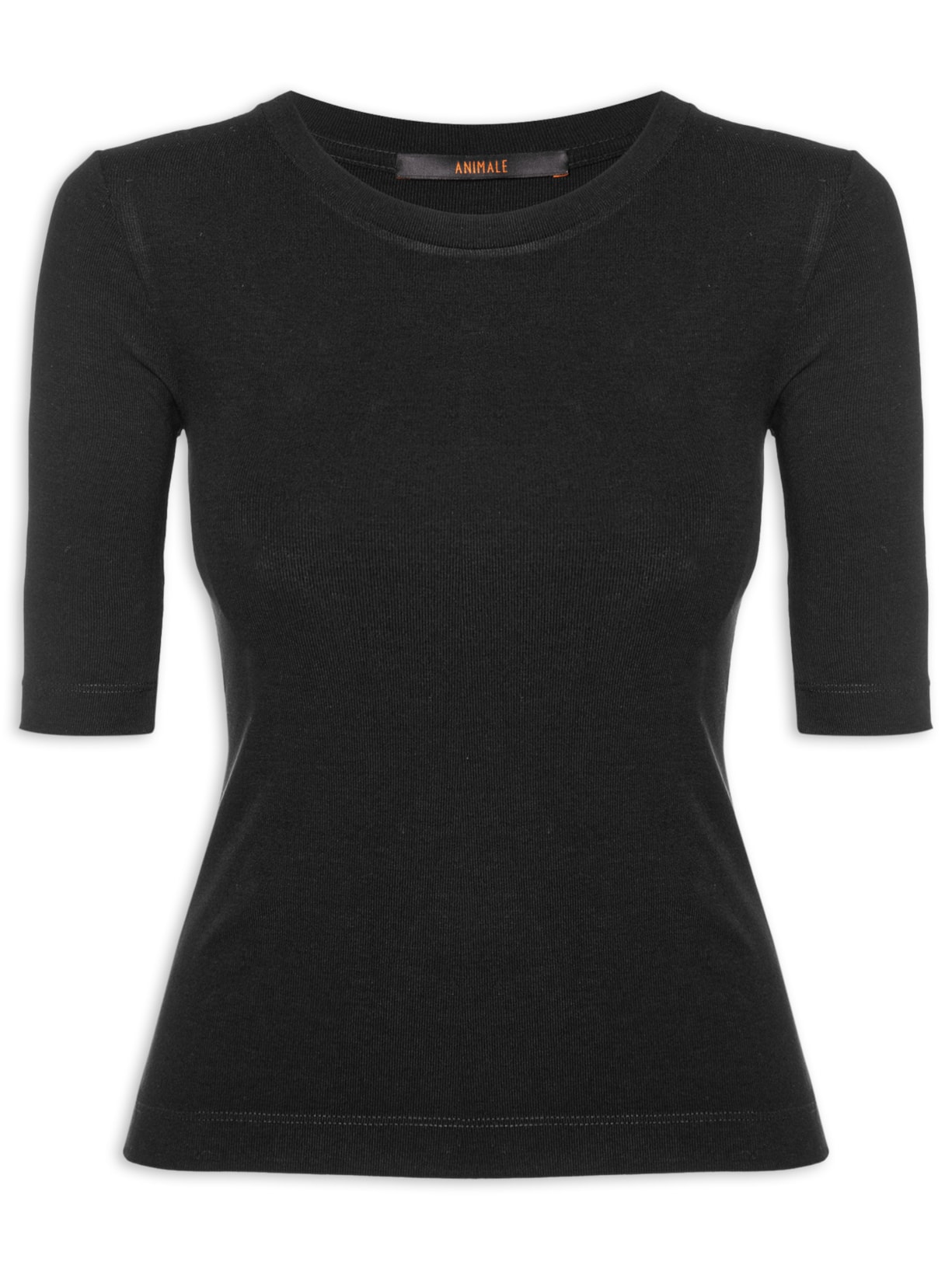 Blusa Feminina Tee Manga Média - Preto