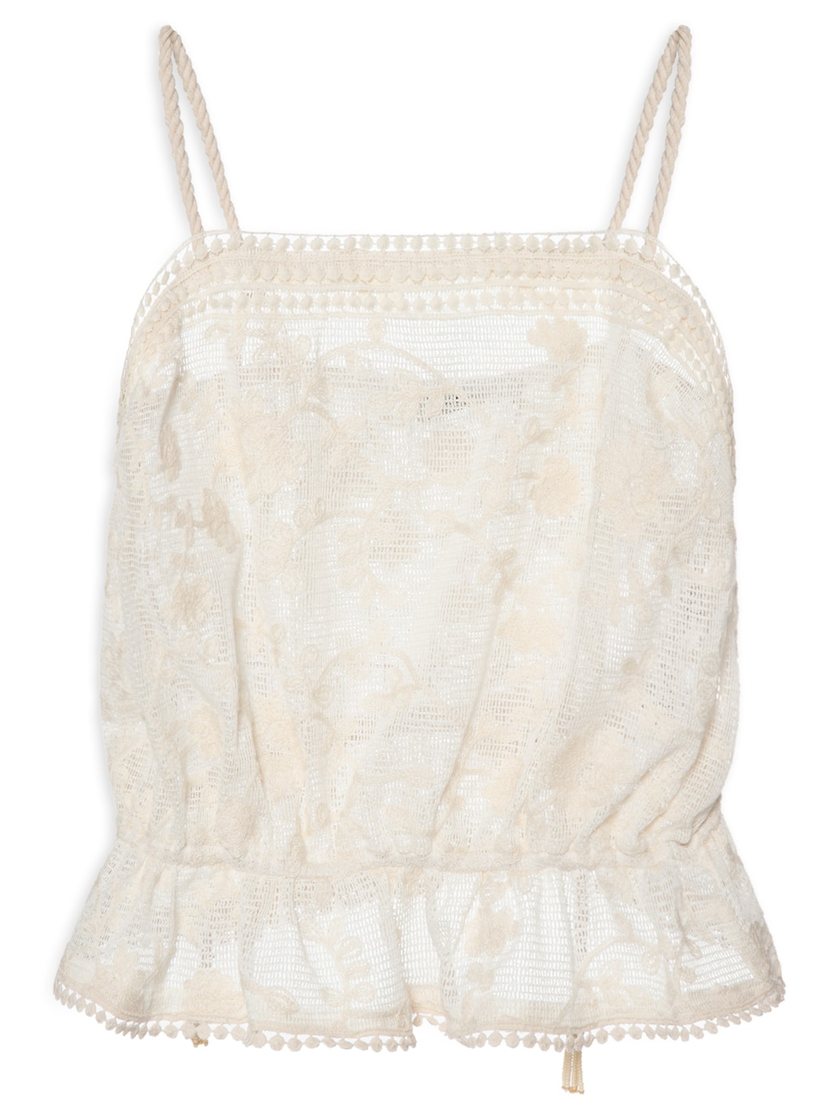 Blusa Feminina Tela Bordada - Branco