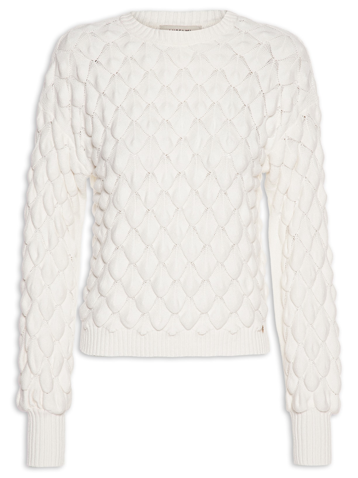 Blusa Feminina Texturizada Off White Anselmi