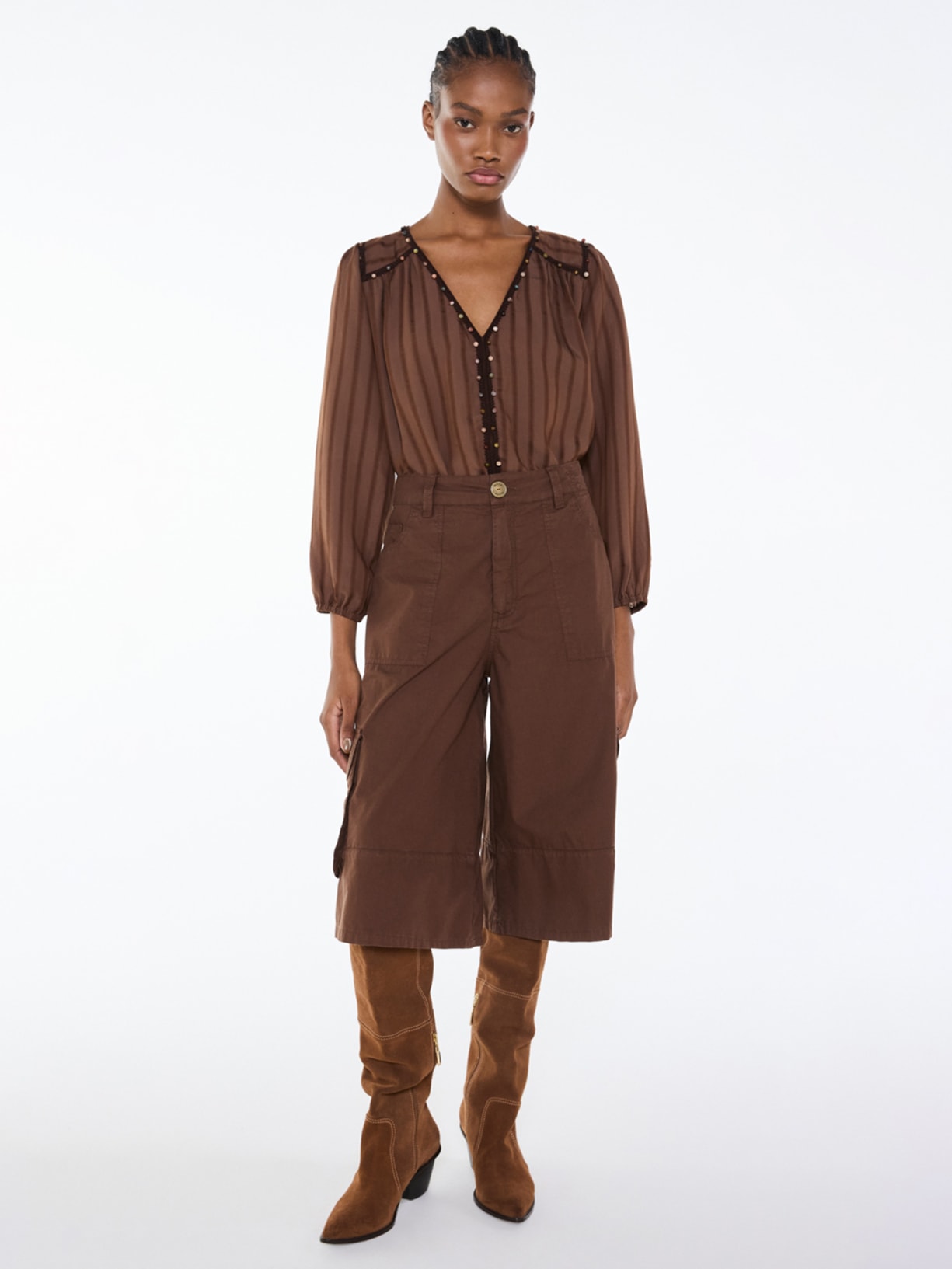 Blusa Feminina Tiny I26 Marrom Mixed