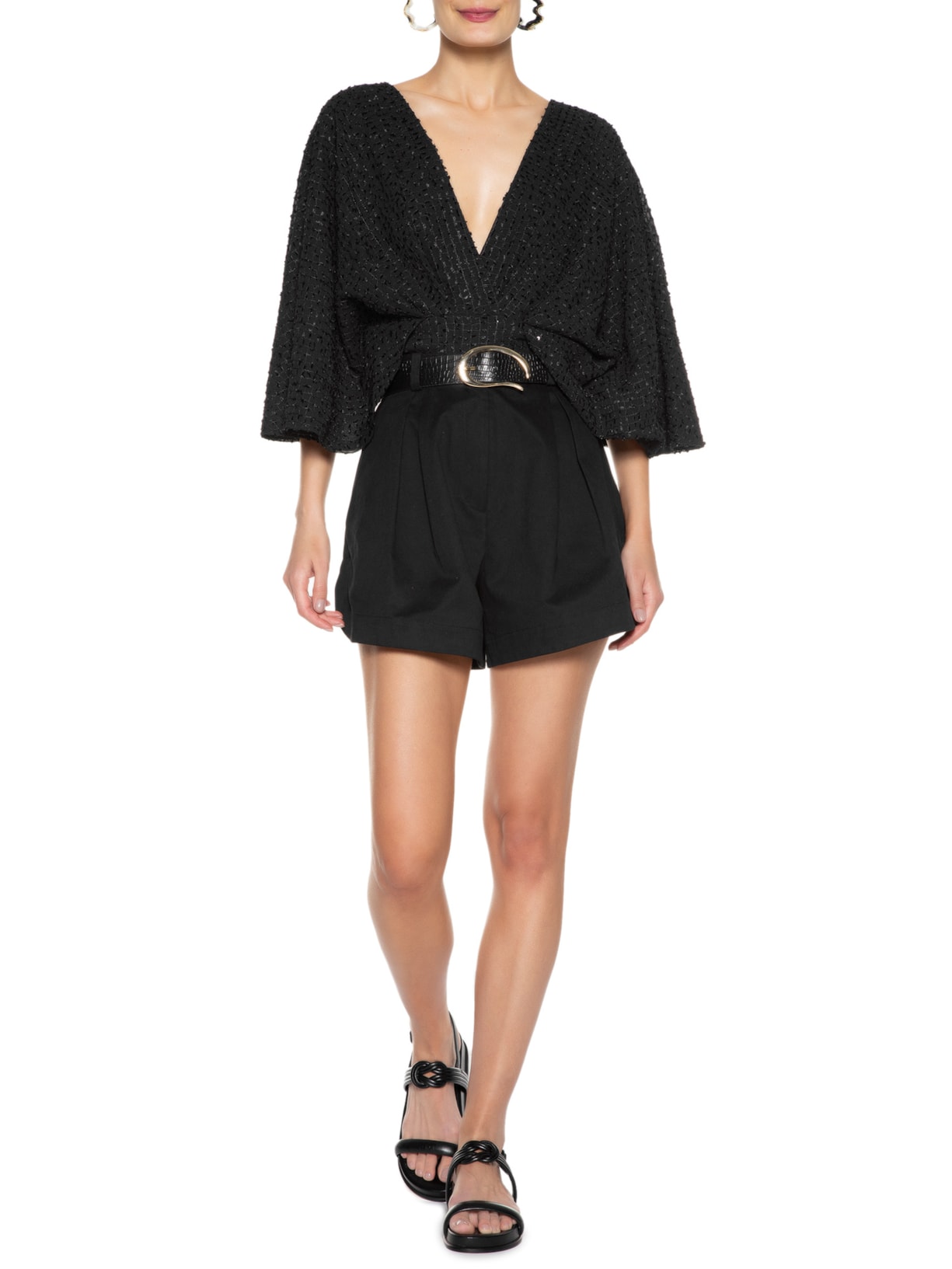 Blusa Feminina Titina Preto Le Lis