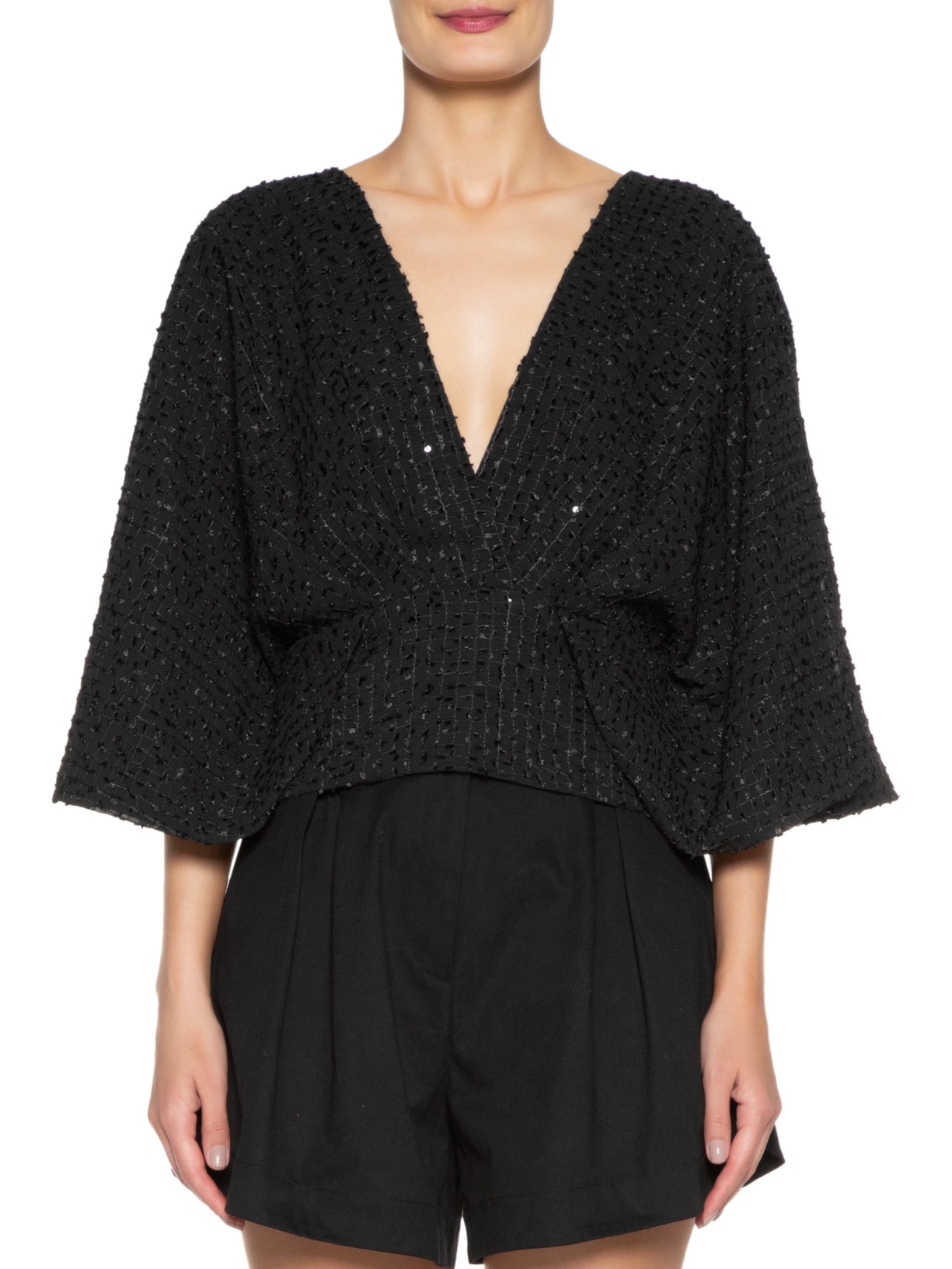 Blusa Feminina Titina Preto Le Lis