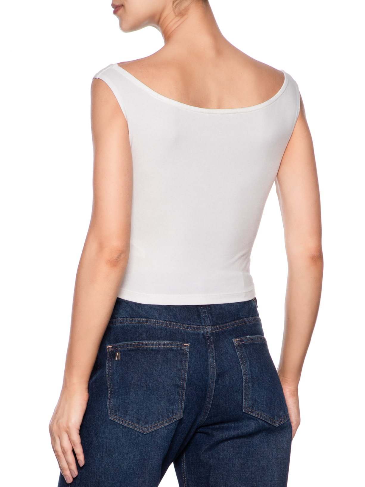 Blusa Feminina Tjw Boat Neck Top SS Ext Branco Tommy Jeans