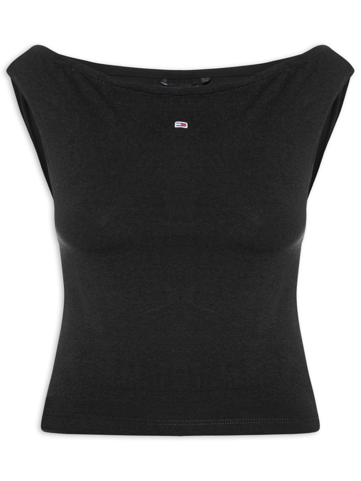 Blusa Feminina Tjw Boat Neck Top SS Ext Preto Tommy Jeans