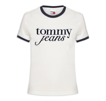 Blusa Feminina Tjw Slim Sh Script Ringr Tee Ext - Branco