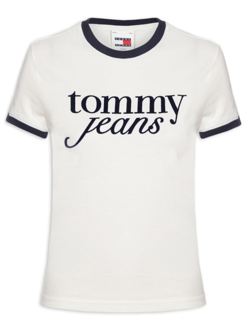 Blusa Feminina Tjw Slim Sh Script Ringr Tee Ext - Branco