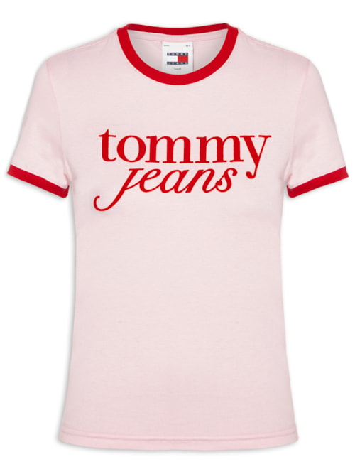 Blusa Feminina Tjw Slim Sh Script Ringr Tee Ext - Rosa