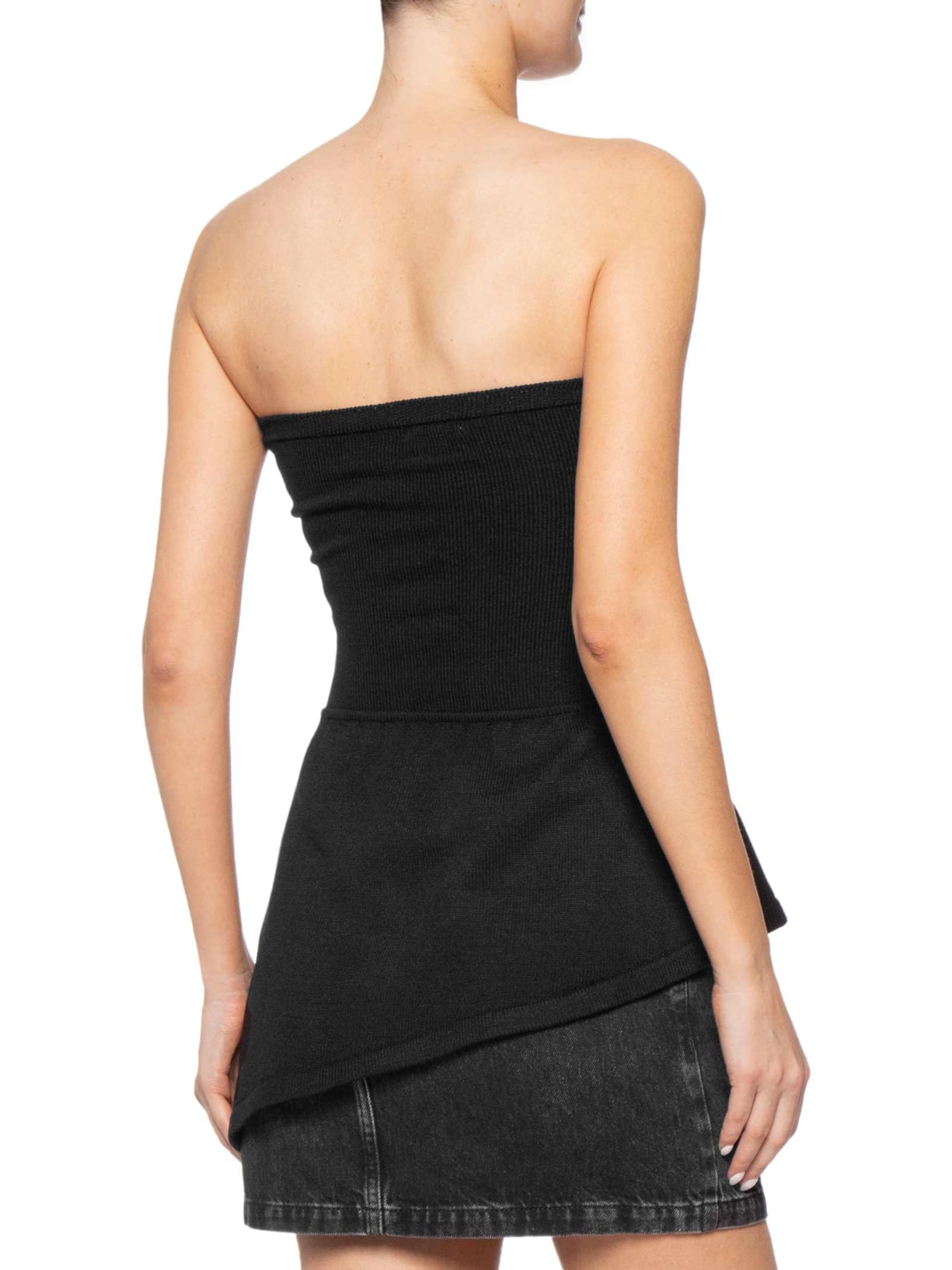 Blusa Feminina Tomara Que Caia Assimétrica Preto Market 33