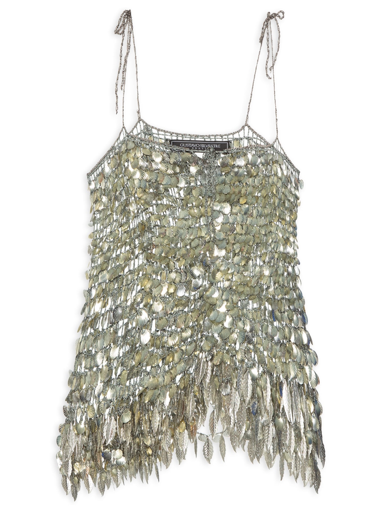 Blusa Feminina Top Saia Paetês - Prata