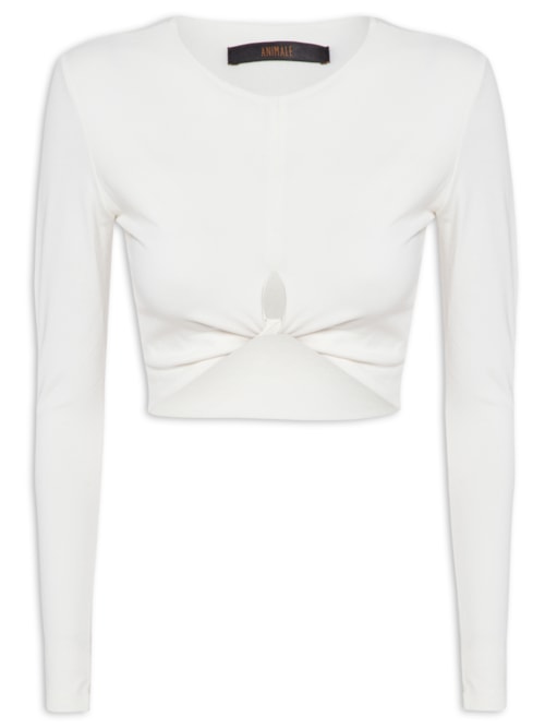 Blusa Feminina Torção Frente - Branco