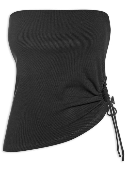 Blusa Feminina Tqc Canelada - Preto