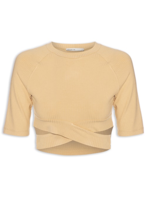 Blusa Feminina Transpasse - Bege