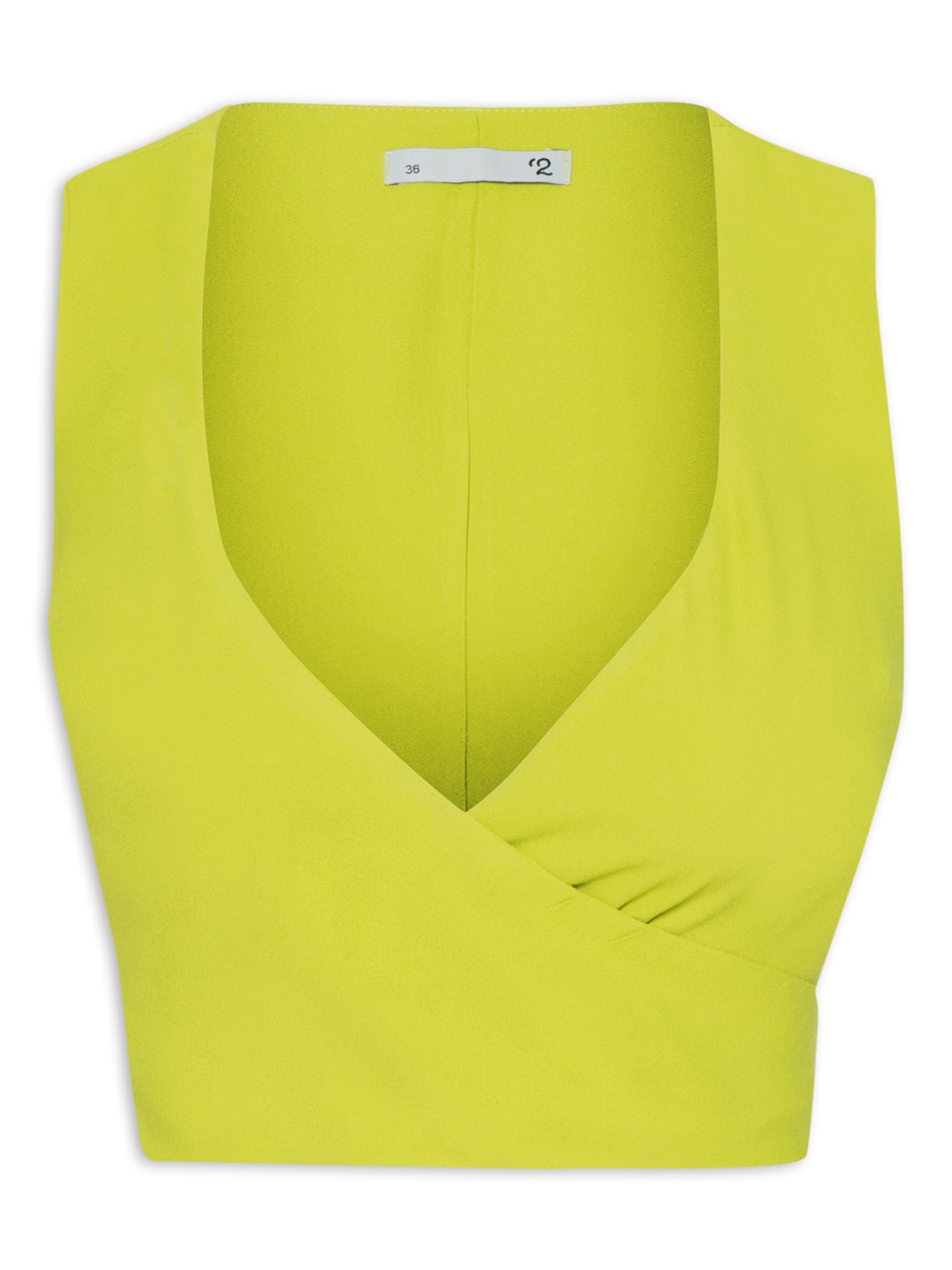 Blusa Feminina Transpasse Em Crepe - Verde