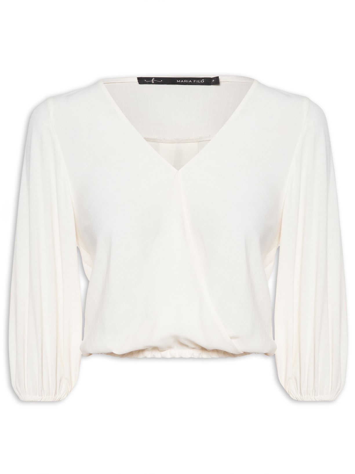 Blusa Feminina Transpasse Prega - Off White