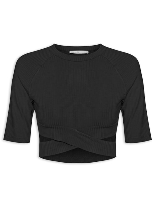 Blusa Feminina Transpasse - Preto
