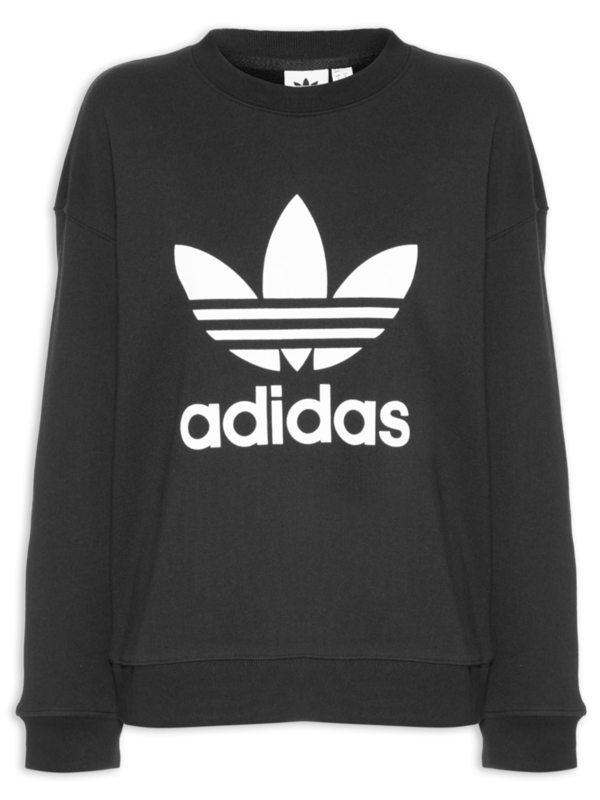 Blusa Feminina Trefoil Crew - Preto