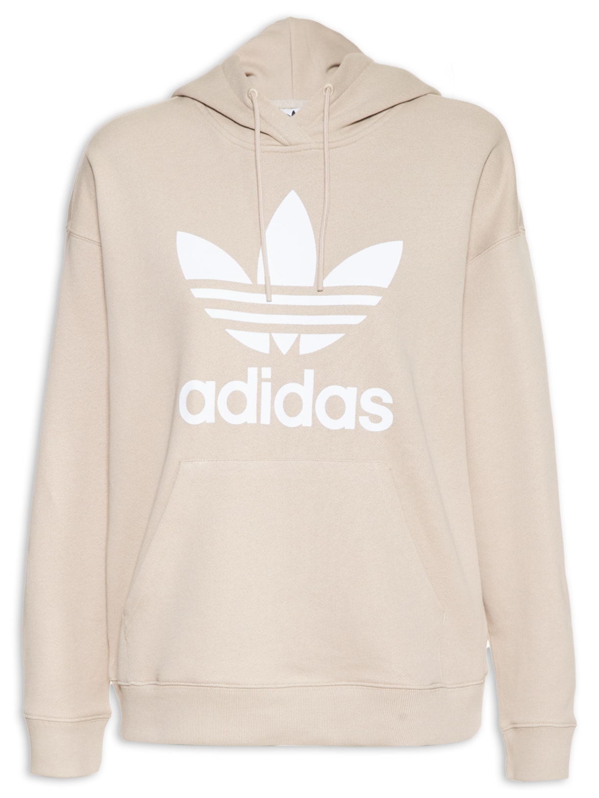 Blusa Feminina Trefoil Hoodie - Bege