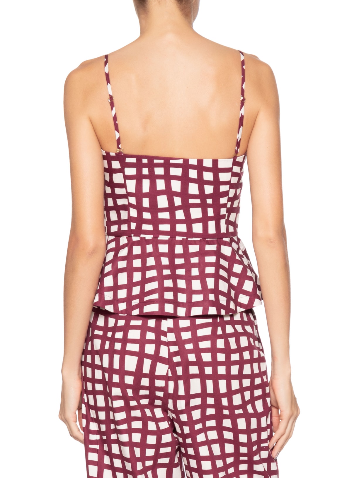 Blusa Feminina Tricoline Est Trama Vinho Vermelho Dress To