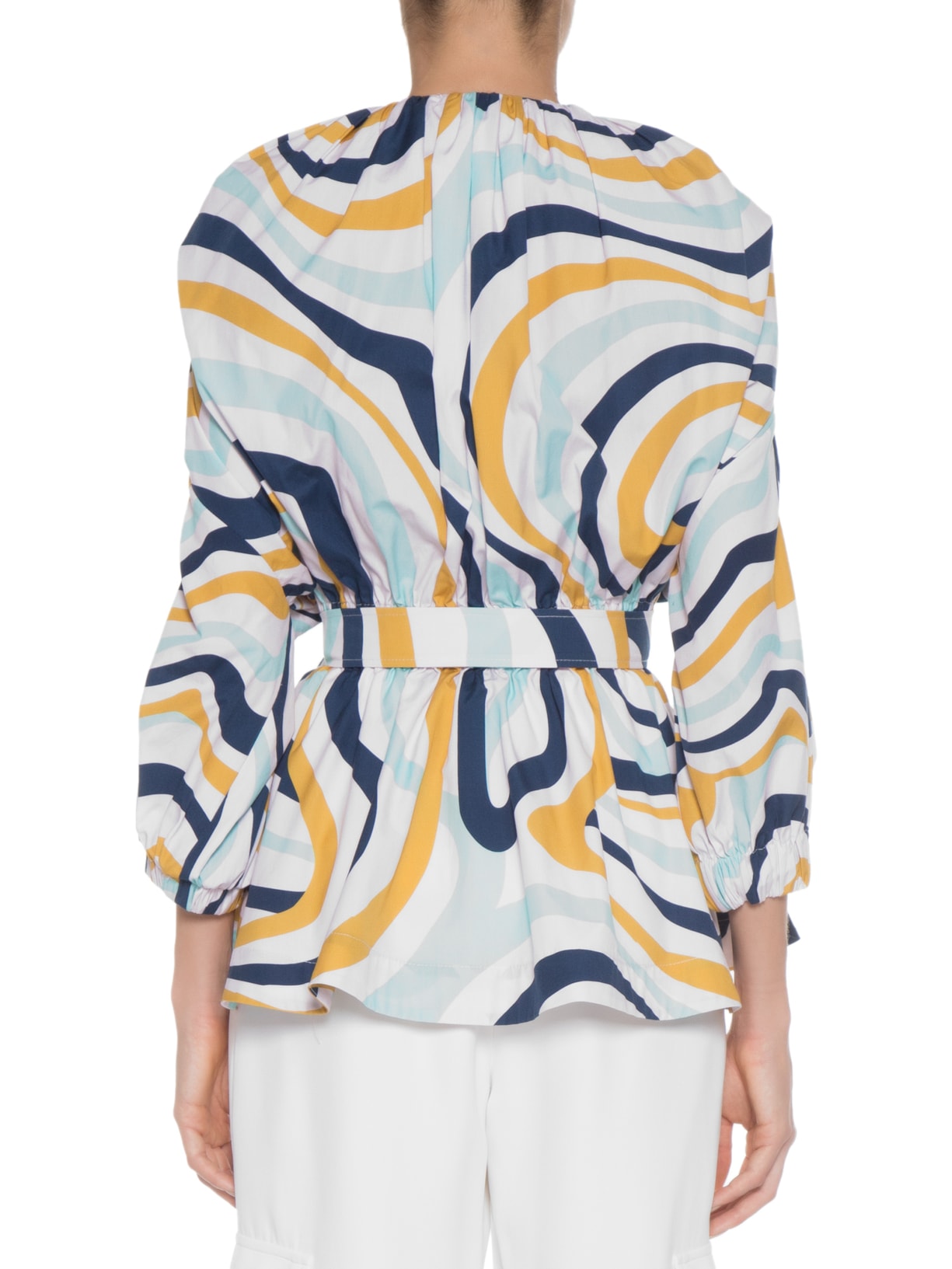 Blusa Feminina Tricoline Listras Tassi Off White Nk