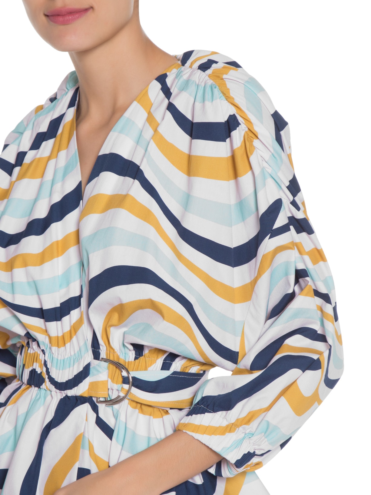 Blusa Feminina Tricoline Listras Tassi Off White Nk