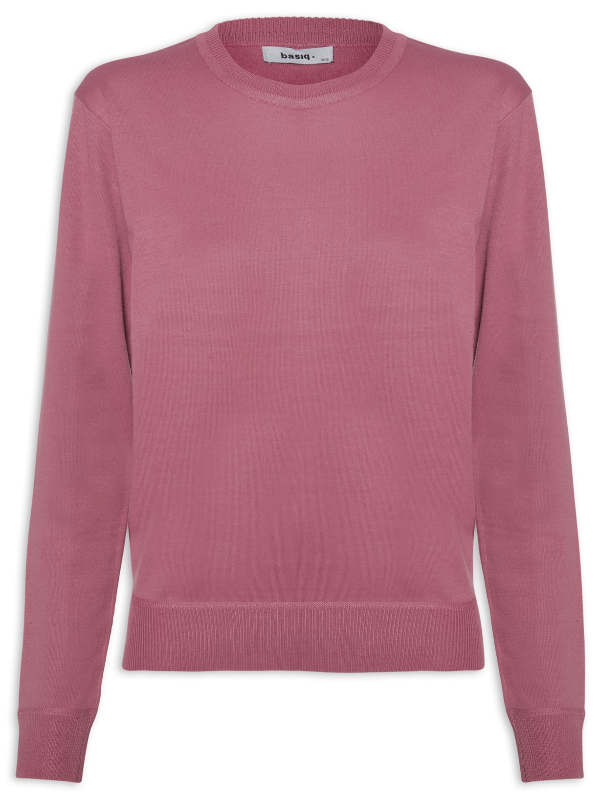 Blusa Feminina Tricor Básico Com Gola Redonda - Rosa
