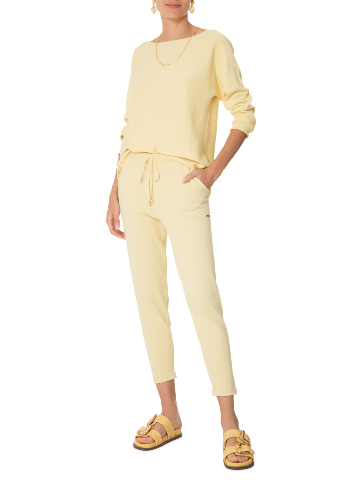 Blusa Feminina Tricot 3D Consuelo Amarelo Anselmi