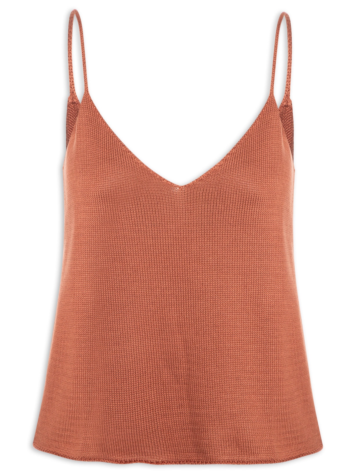Blusa Feminina Tricot Alcinha - Marrom