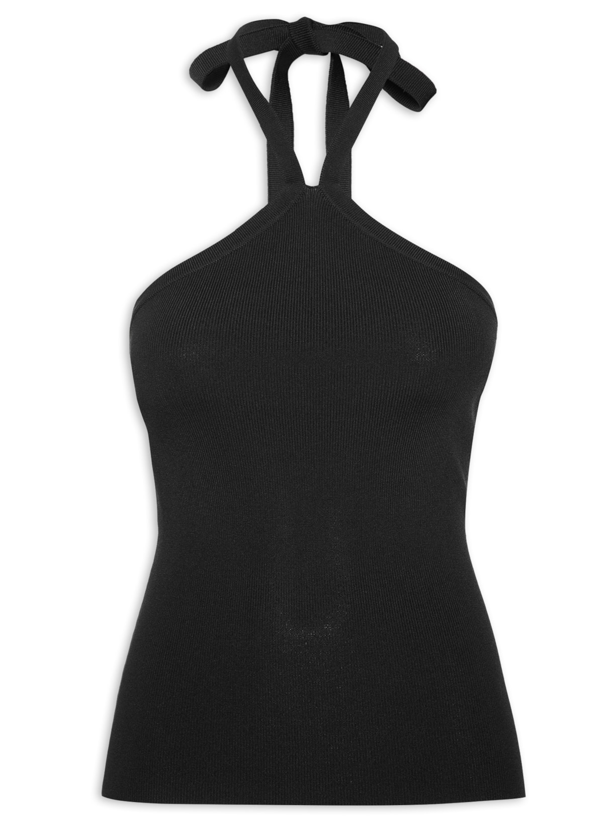 Blusa Feminina Tricot Amarração Basic - Preto