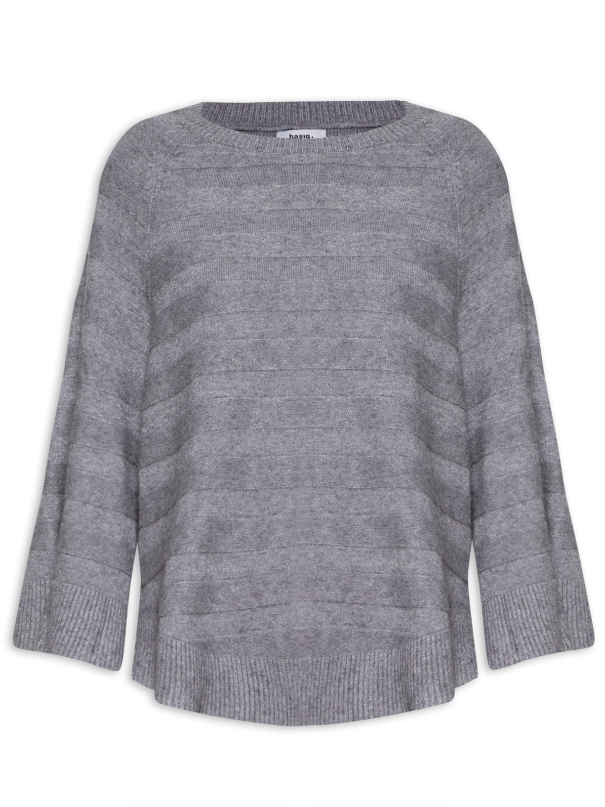 Blusa Feminina Tricot Ampla - Cinza