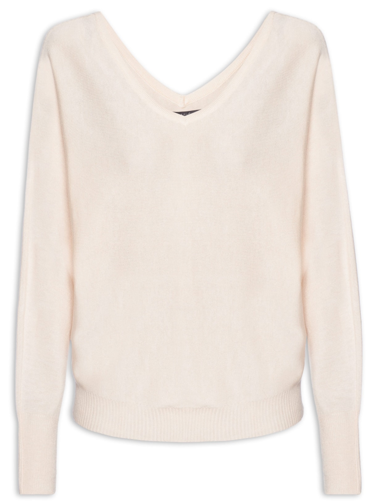 Blusa Feminina Tricot Ampla Off White Maria Filó