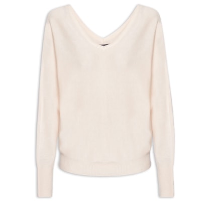 Blusa Feminina Tricot Ampla - Off White