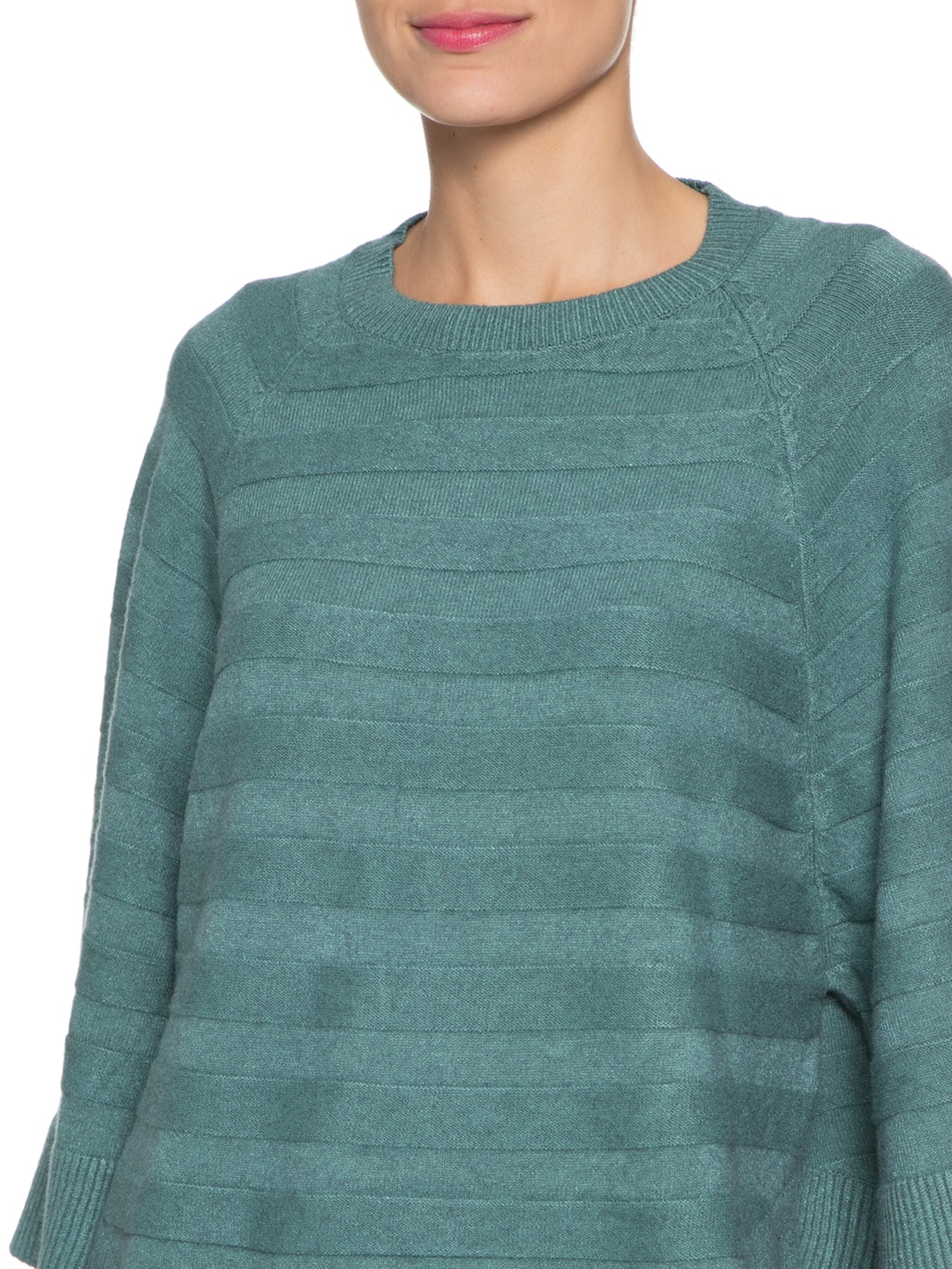 Blusa Feminina Tricot Ampla Verde Basiq