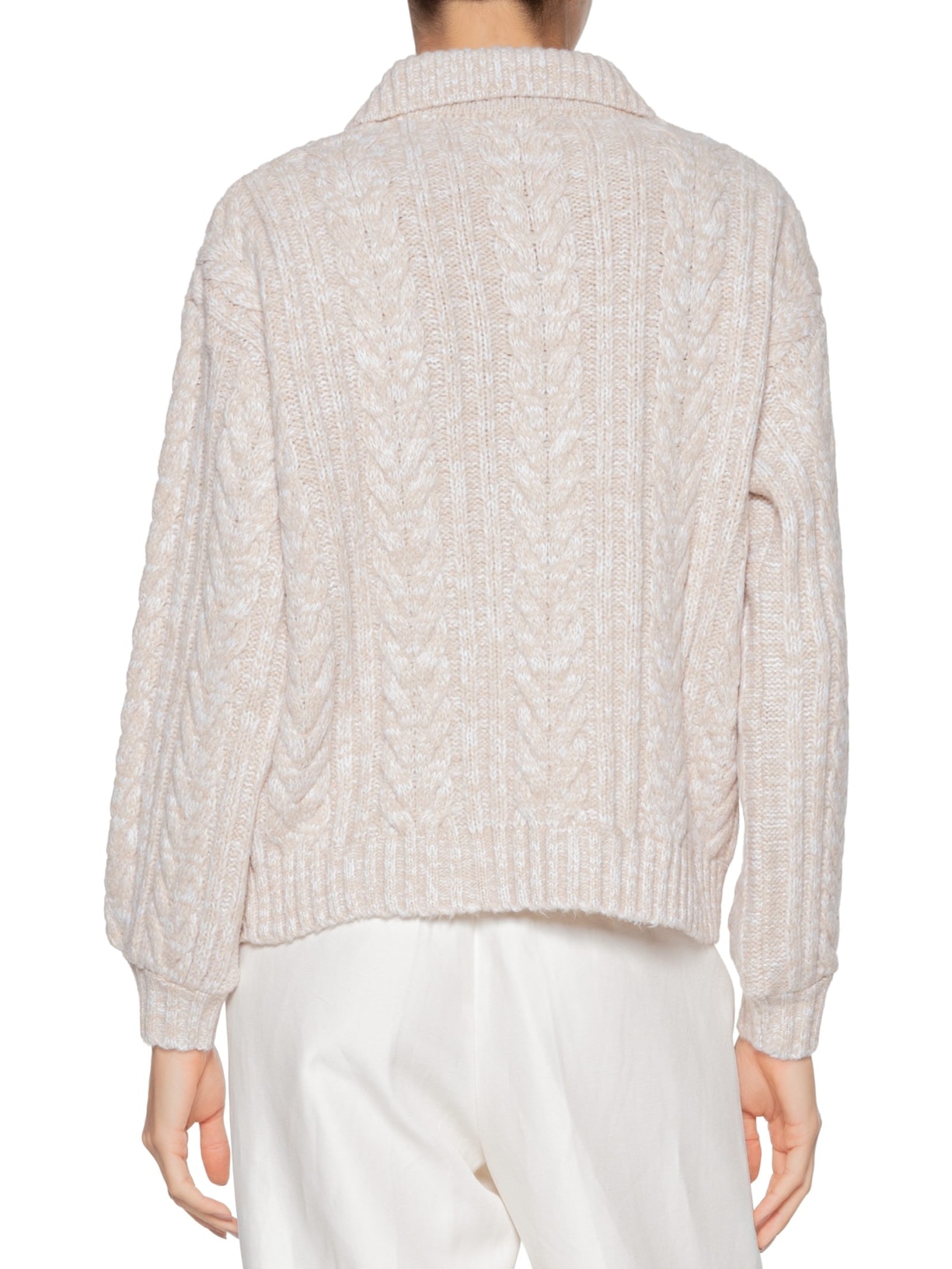 Blusa Feminina Tricot Ariadne Bege Carol Bassi