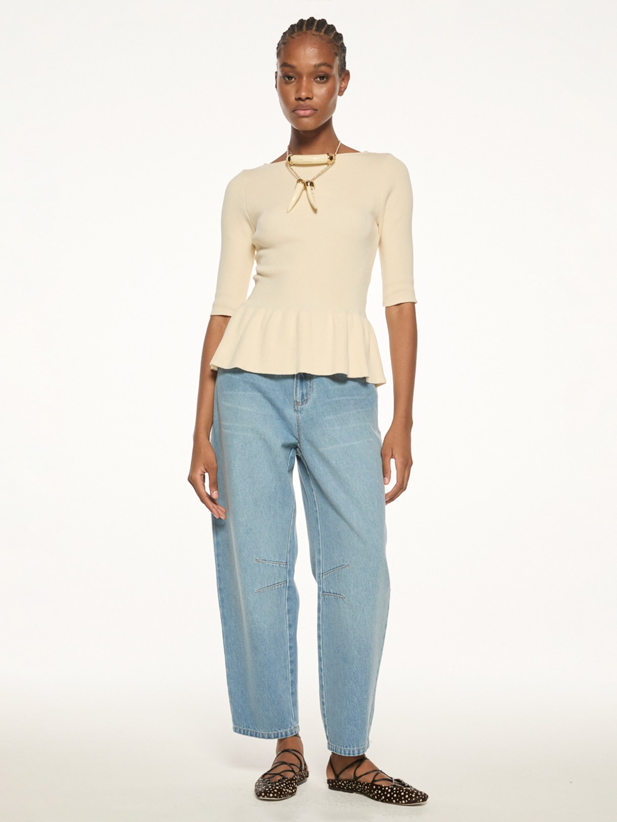 Blusa Feminina Tricot Ballerina V27 Bege Mixed