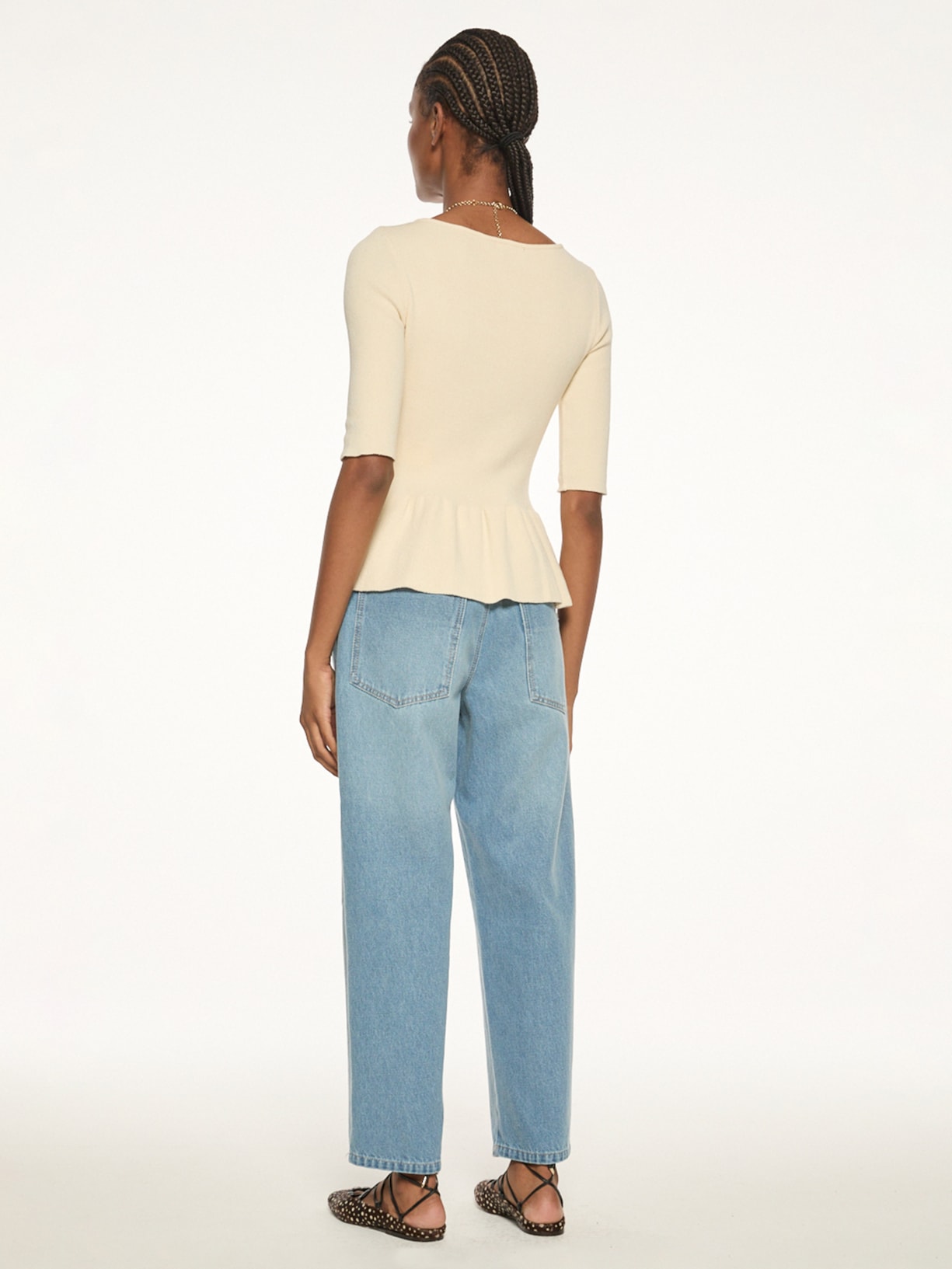 Blusa Feminina Tricot Ballerina V27 Bege Mixed