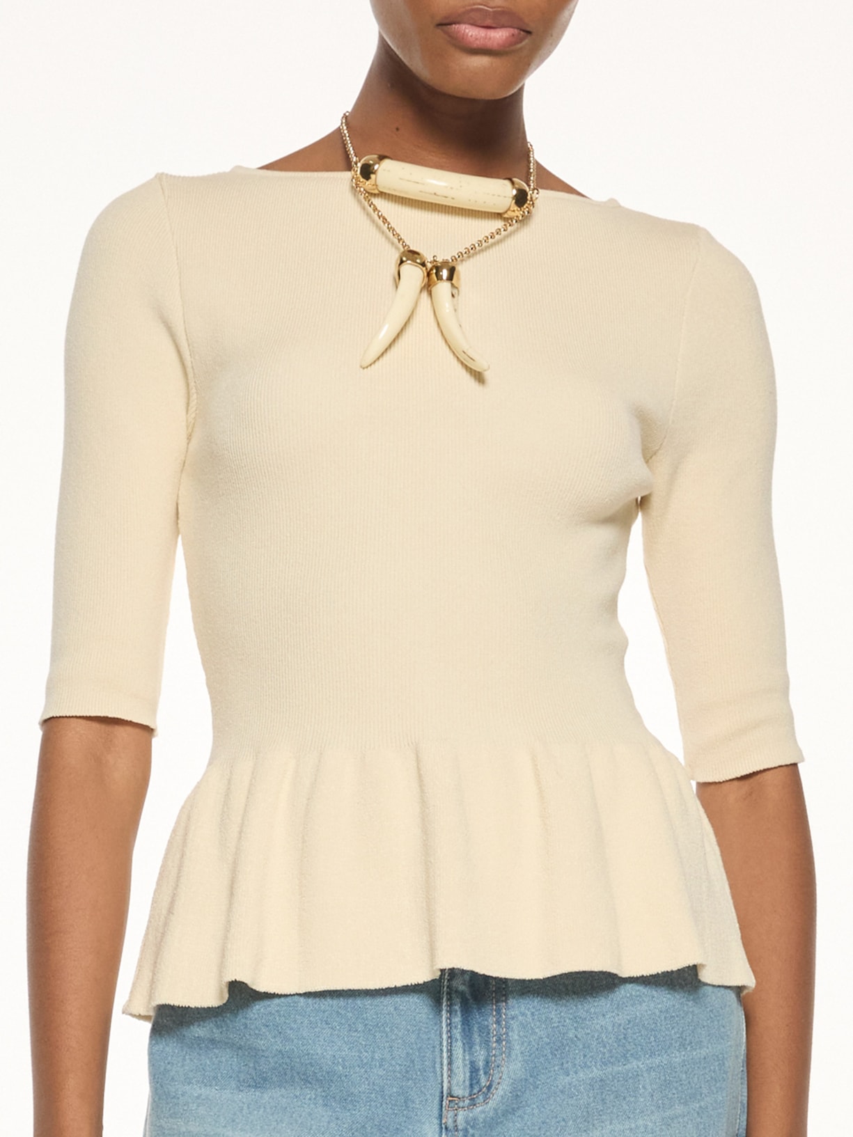 Blusa Feminina Tricot Ballerina V27 Bege Mixed