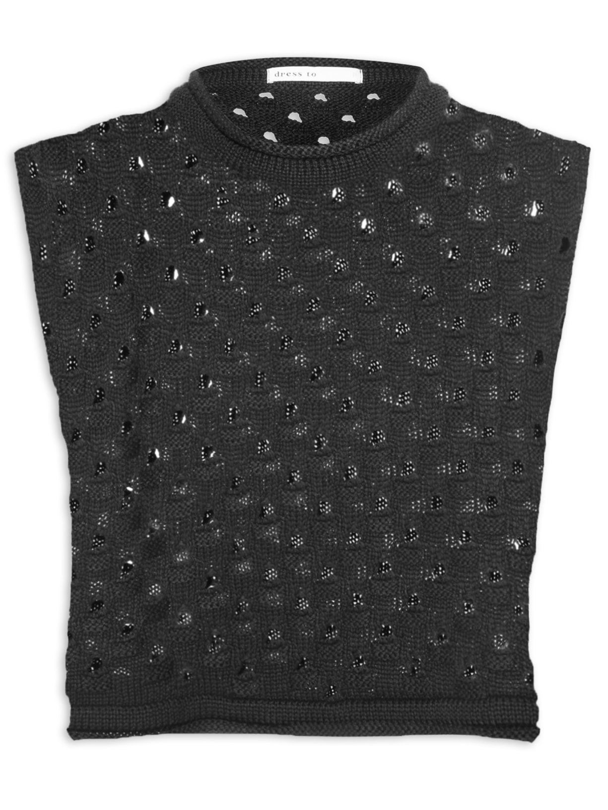Blusa Feminina Tricot Barquinhos - Preto