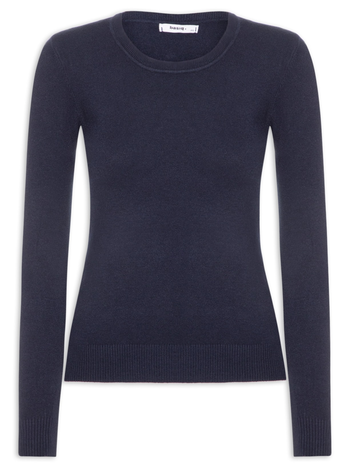 Blusa Feminina Tricot Básica - Azul