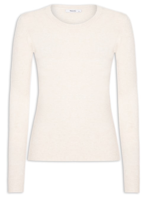 Blusa Feminina Tricot Básica - Bege