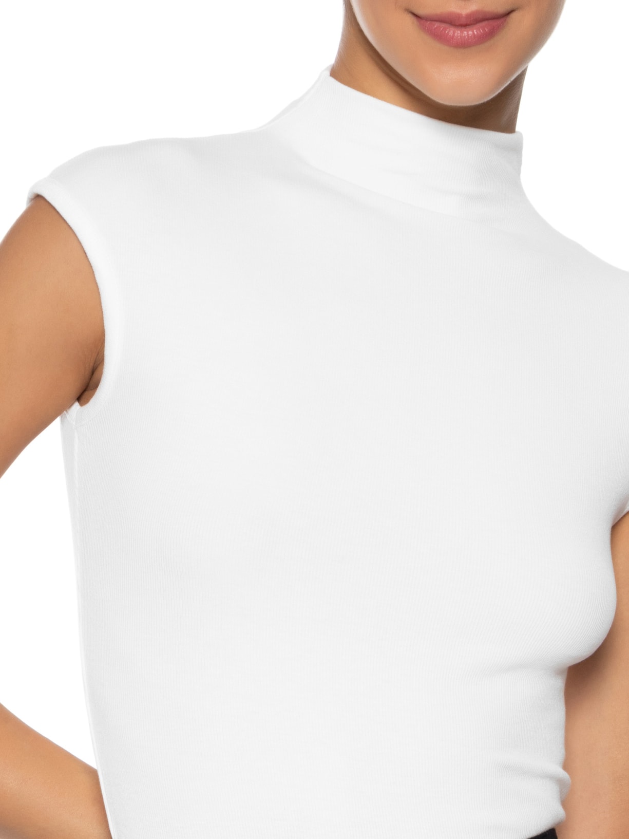 Blusa Feminina Tricot Básica Branco Basiq