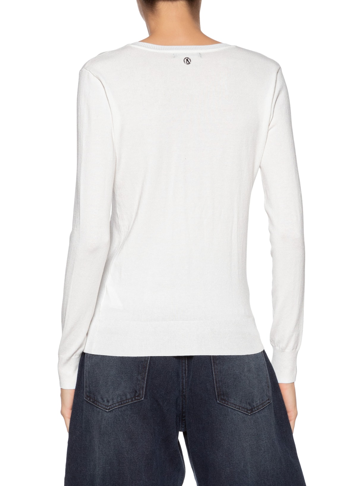 Blusa Feminina Tricot Básica Branco Animale Jeans