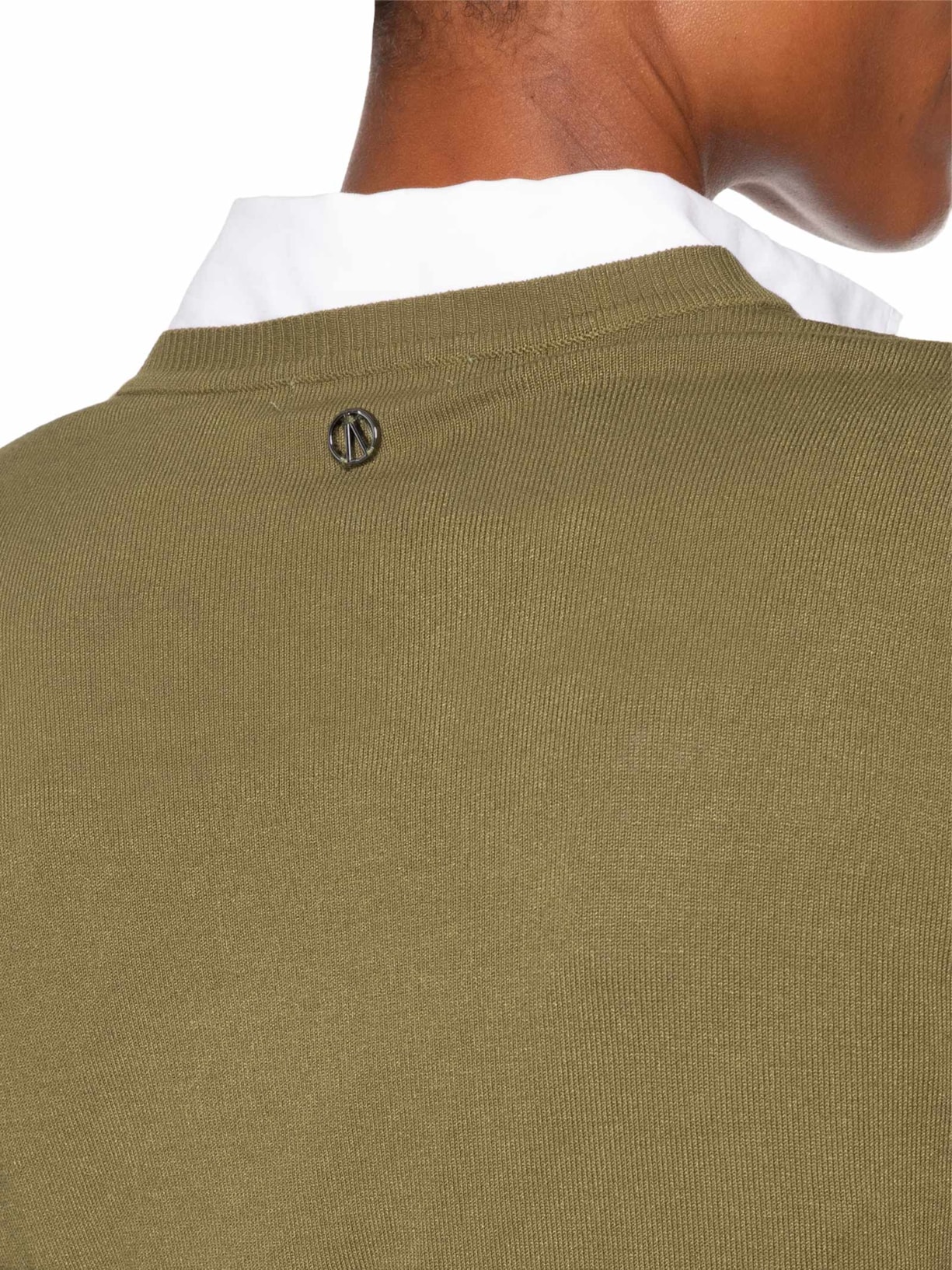 Blusa Feminina Tricot Básica Decote V Verde Animale Jeans