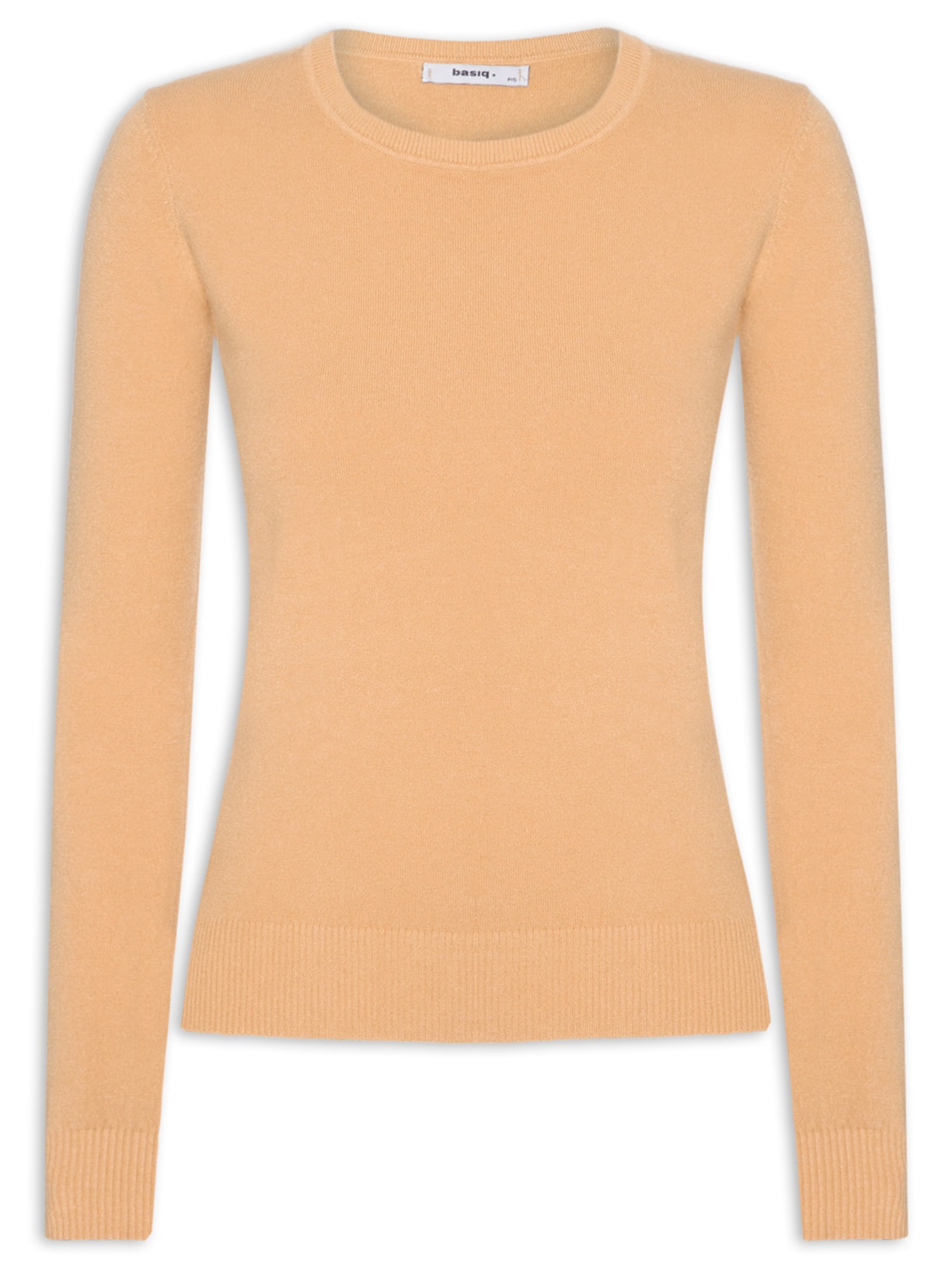 Blusa Feminina Tricot Básica Laranja Basiq