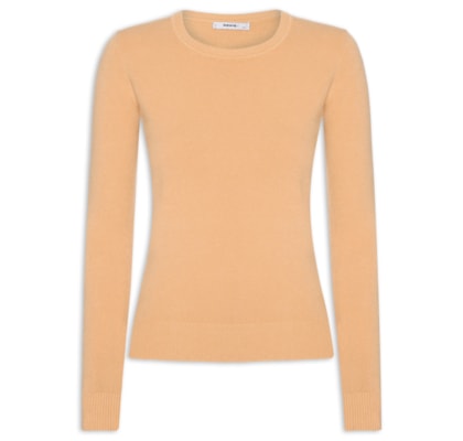 Blusa Feminina Tricot Básica - Laranja