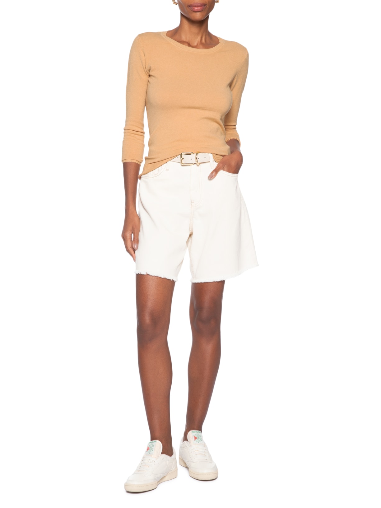 Blusa Feminina Tricot Básica Laranja Basiq