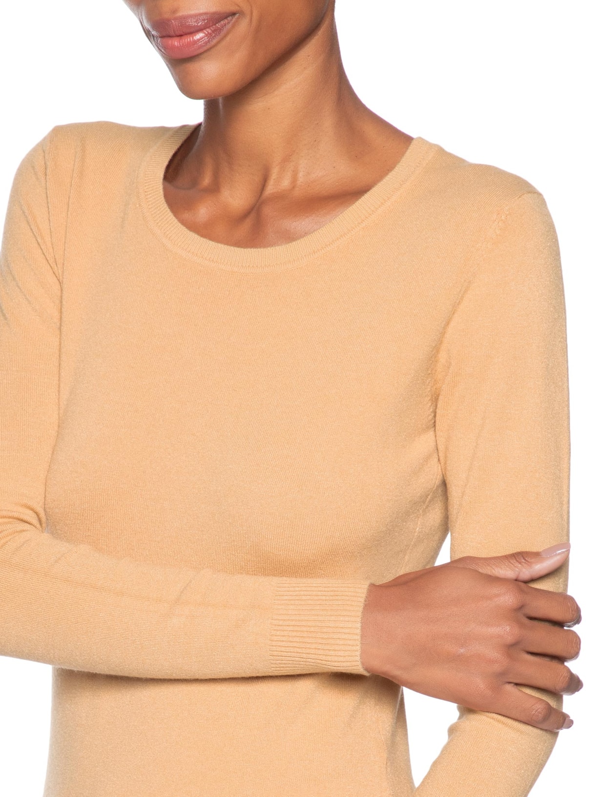 Blusa Feminina Tricot Básica Laranja Basiq