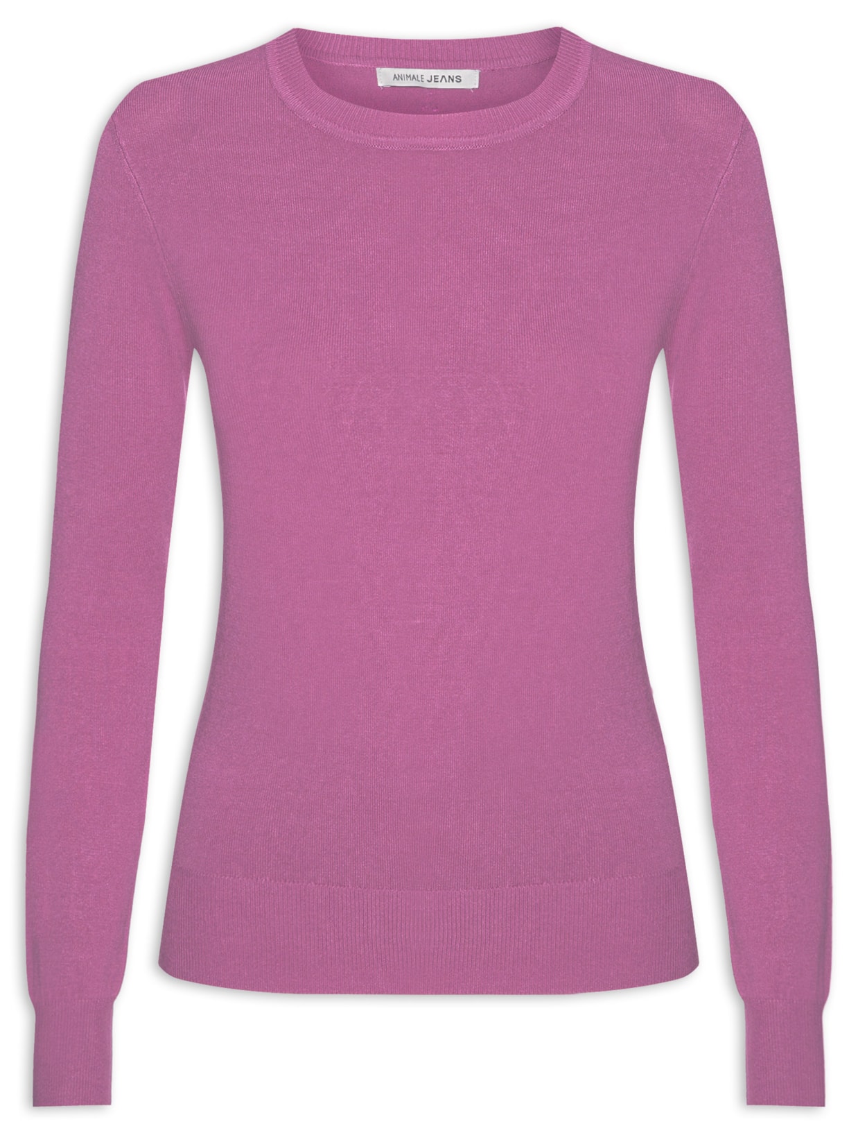 Blusa Feminina Tricot Básica Manga Longa - Rosa