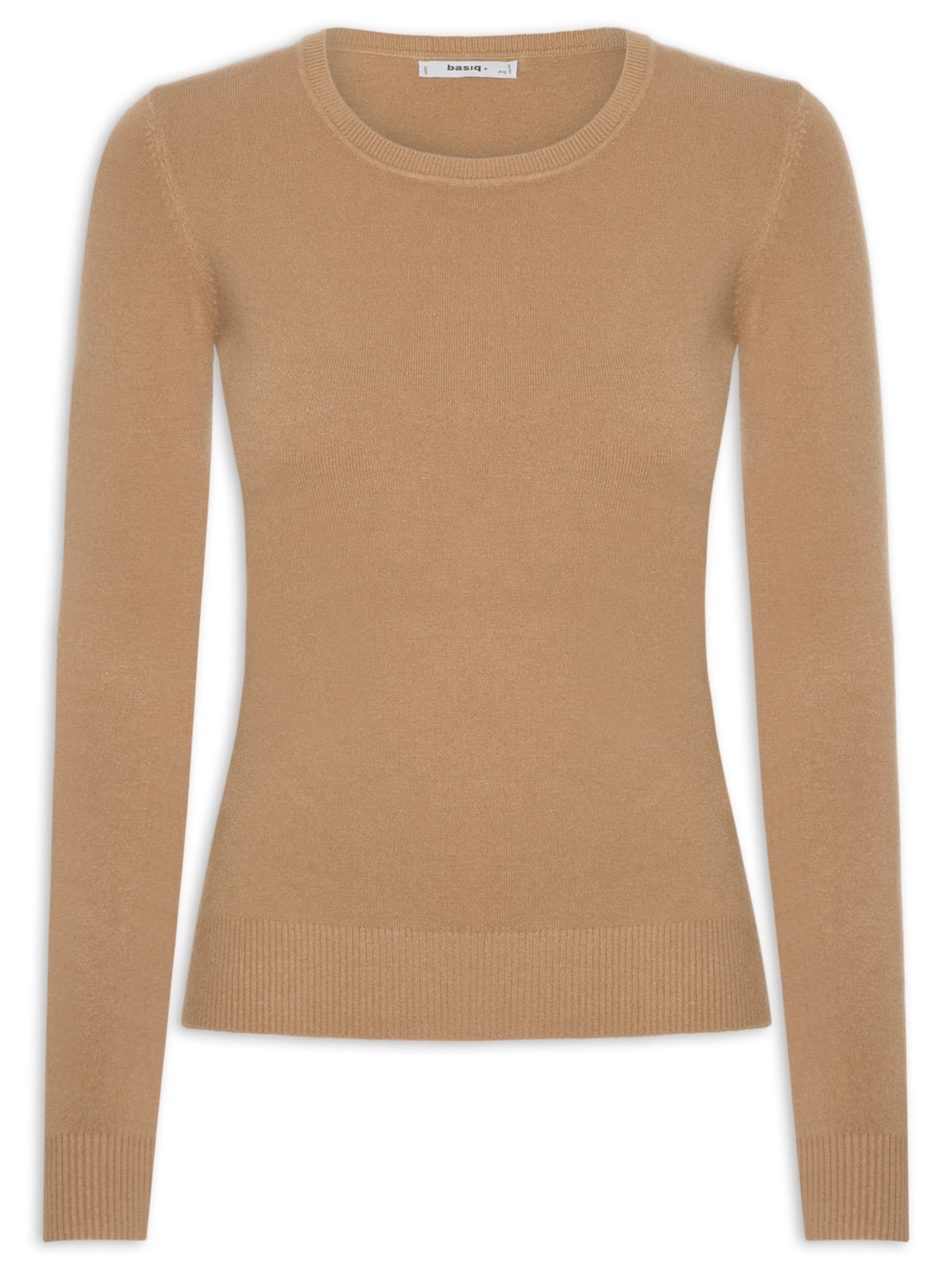 Blusa Feminina Tricot Básica - Marrom