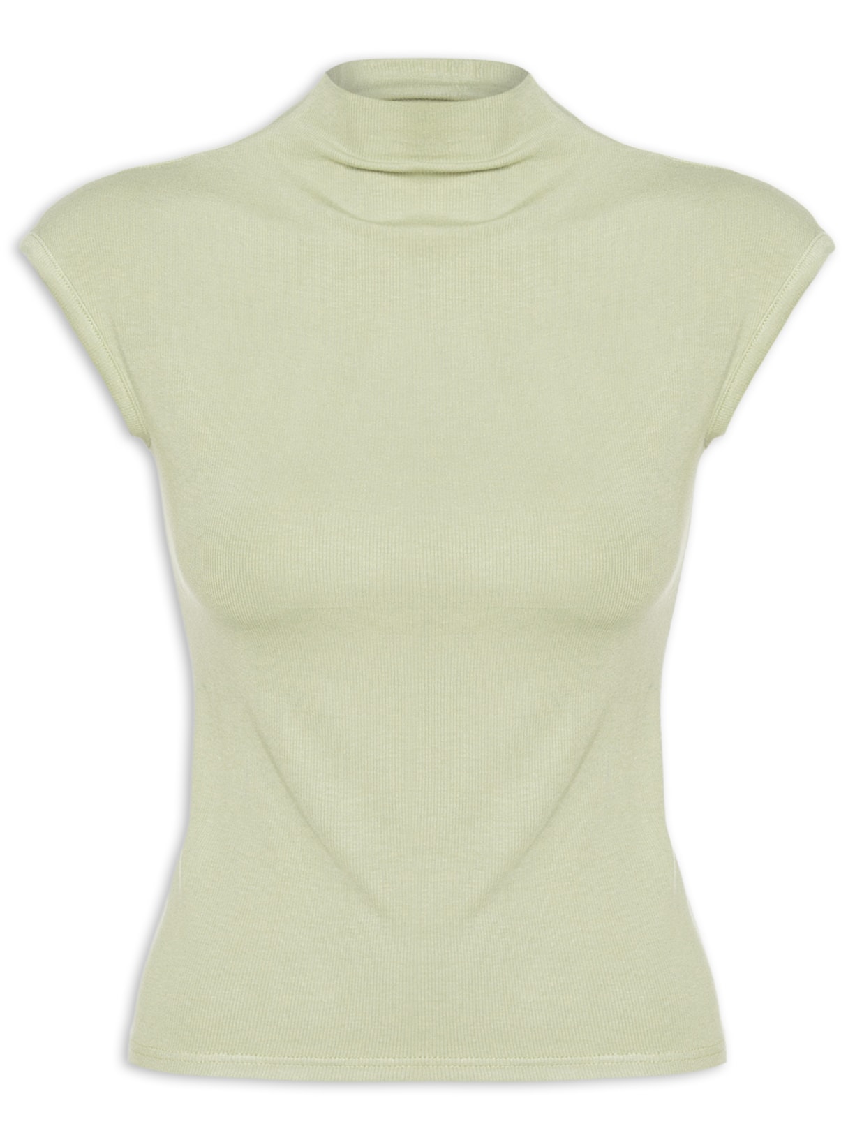 Blusa Feminina Tricot Básica Verde Basiq