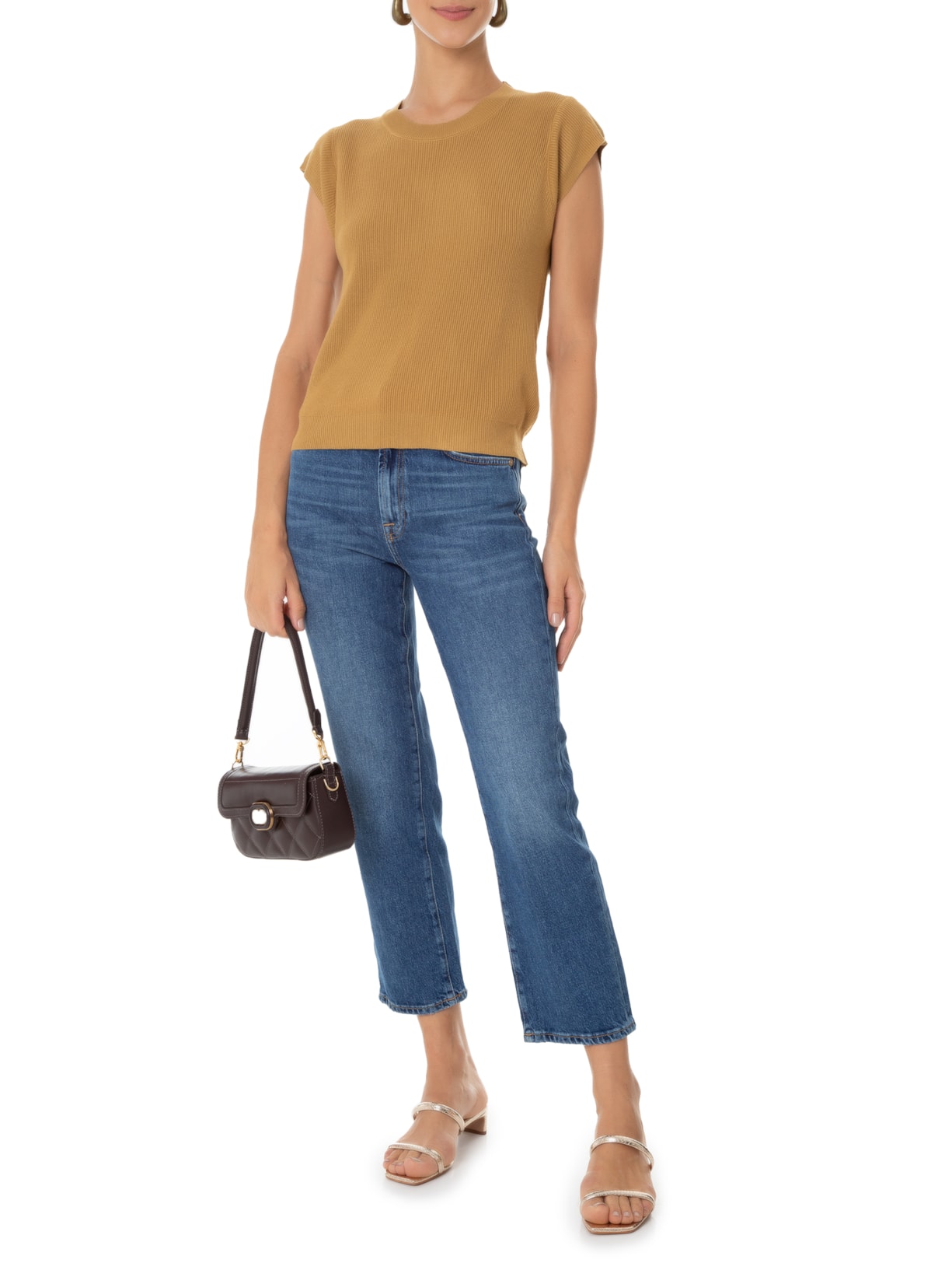 Blusa Feminina Tricot Bege '2Essential